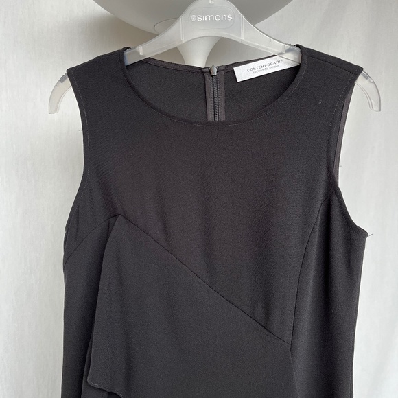 Simons (2) Contemporaine sleeveless dress with asymmetrical panels, BNWOT. - Picture 3 of 15